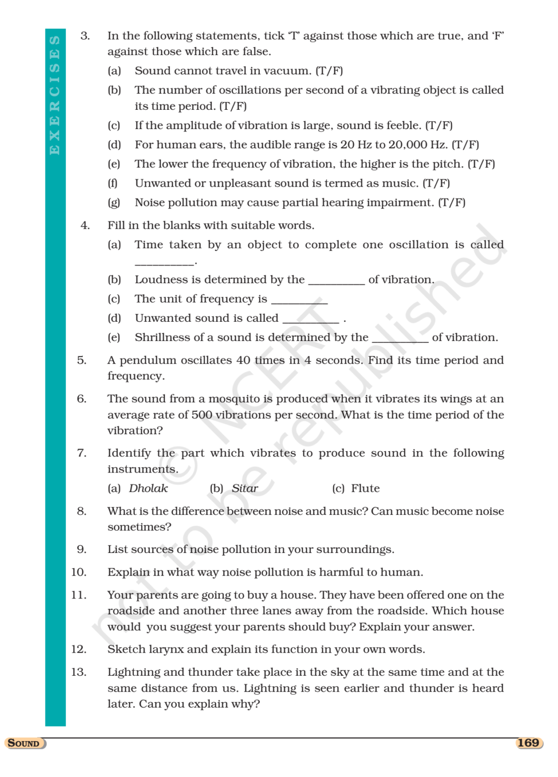 Ncert Book Class Science Chapter Sound