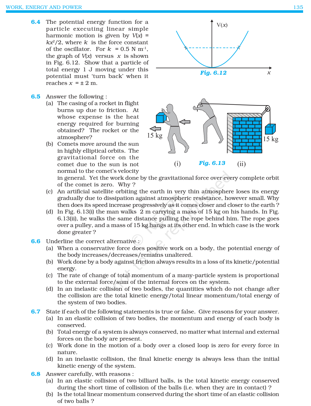 Ncert Book Class Physics Chapter Work Energy And Power