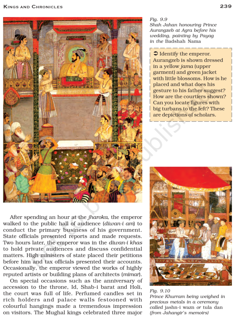 Ncert Book Class History Chapter Kings And Chronicles The Mughal