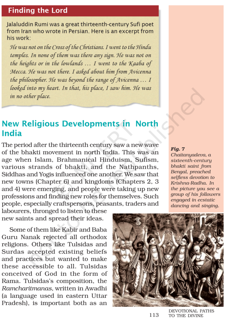 Ncert Books For Class Social Science History Devotional Paths To The Divine