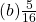 (b) \frac{5}{16}