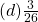 (d) \frac{3}{26}