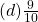 (d) \frac{9}{10}