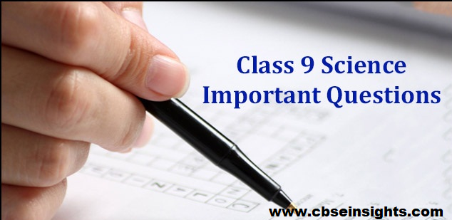 CBSE Class 9 Science Important Questions With Answers