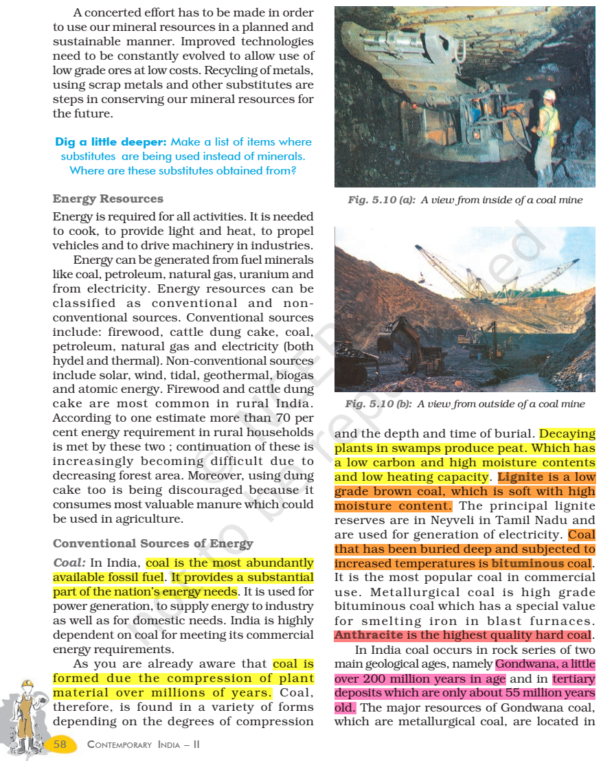 Ncert Book Class 10 Social Science Geography Chapter 5 Minerals And Energy Resources 9691