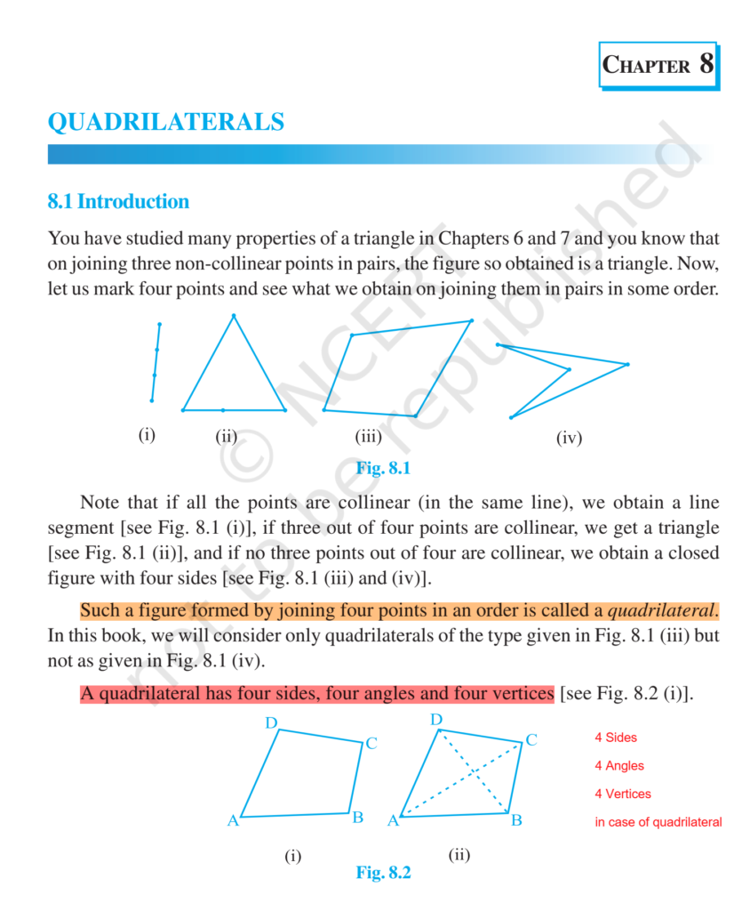 case study for quadrilaterals class 9