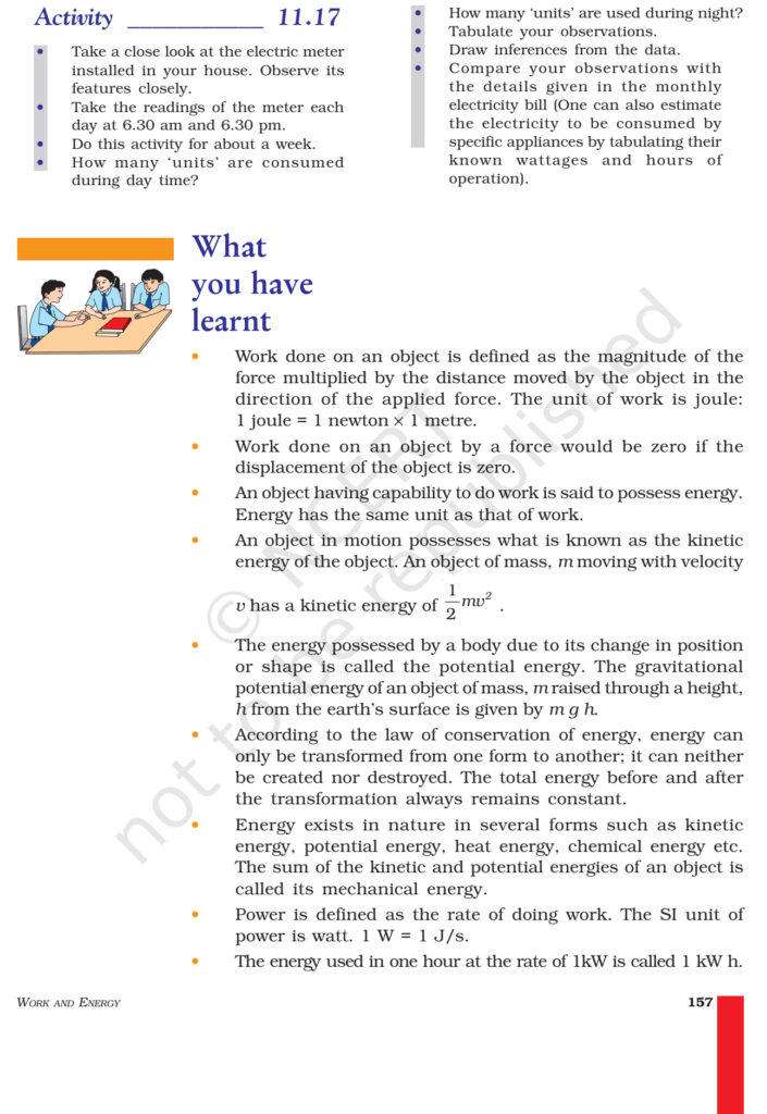 NCERT Book Class 9 (Science) Chapter 11 Work & Energy