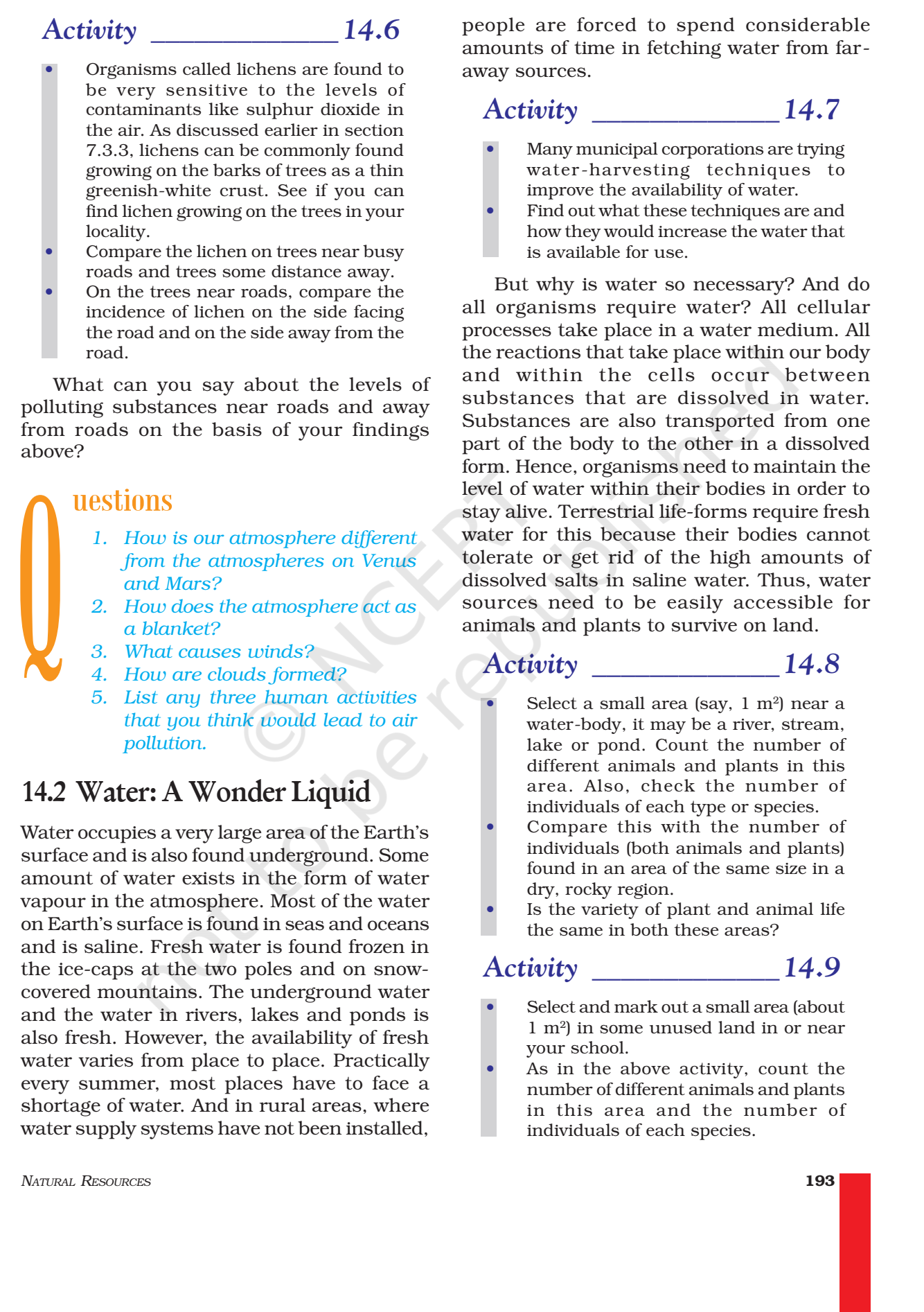 NCERT Book Class 9 (Science) Chapter 14 Natural Resources