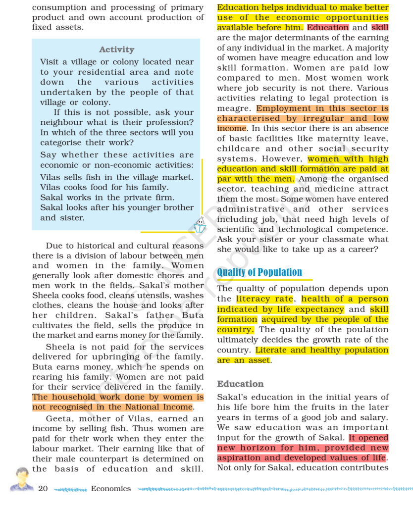 Ncert Book Class 9 Social Science Economics Chapter 2 People As Resource