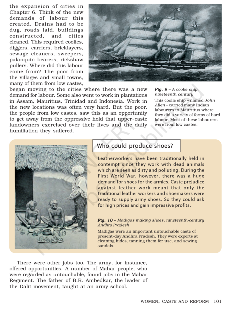 NCERT Book Class 8 (History) Chapter 8 Women, Caste And Reform