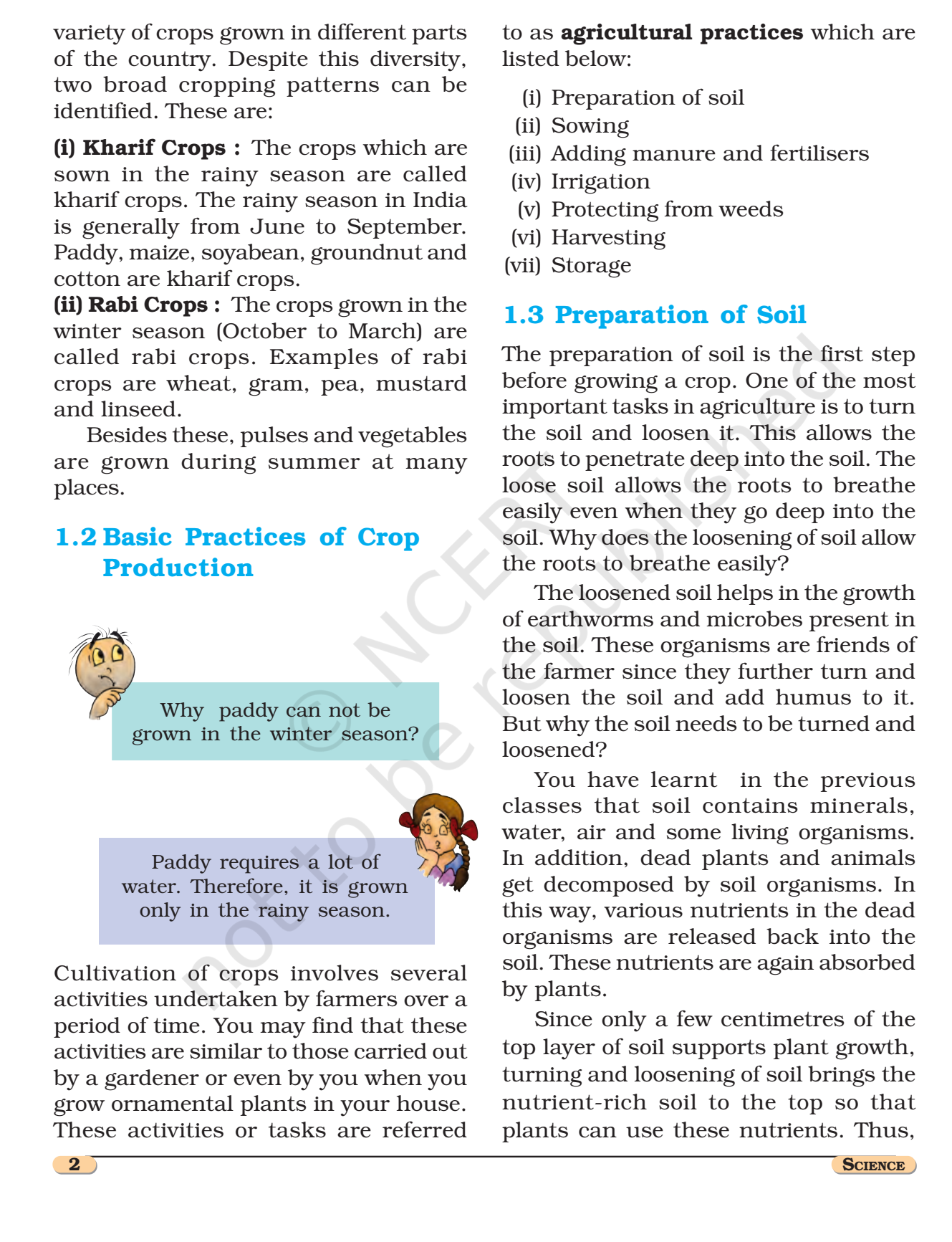 NCERT Book Class 8 (Science) Chapter 1 Crop Production And Management