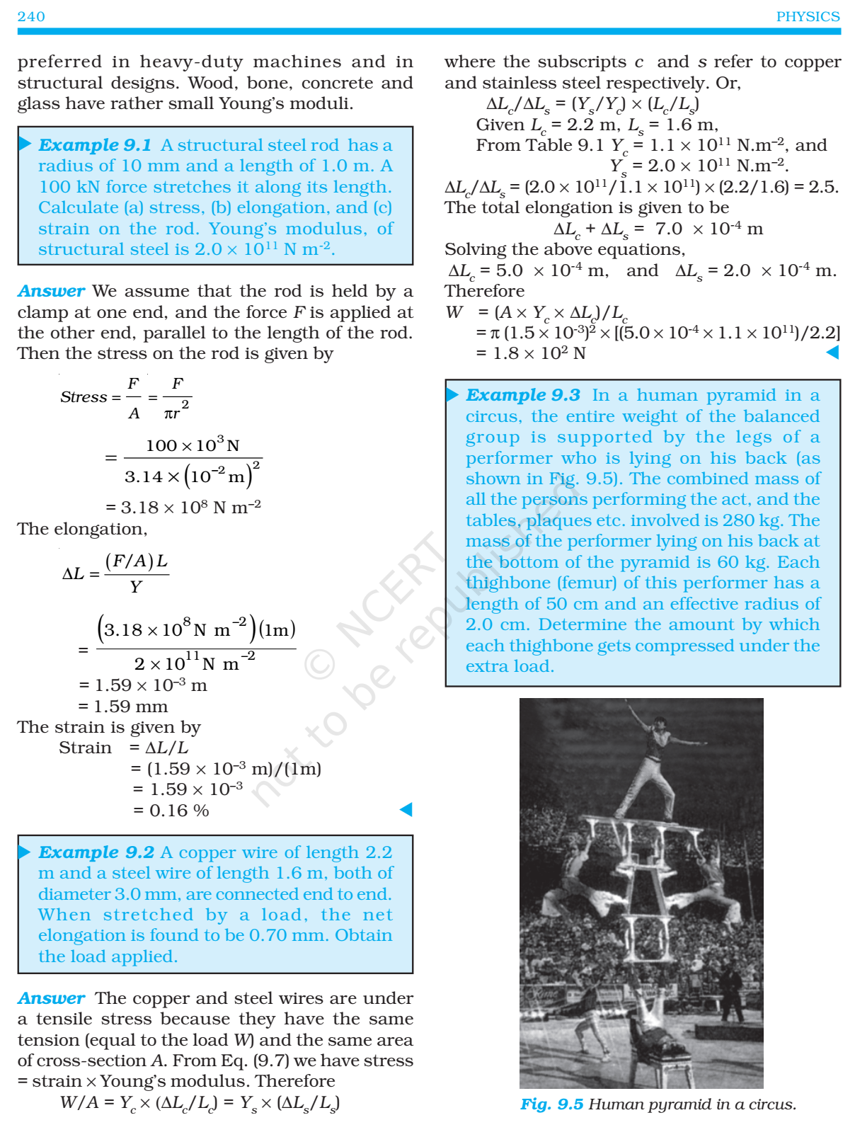 NCERT Book Class 11 (Physics) Chapter 9 Mechanical Properties Of Solids