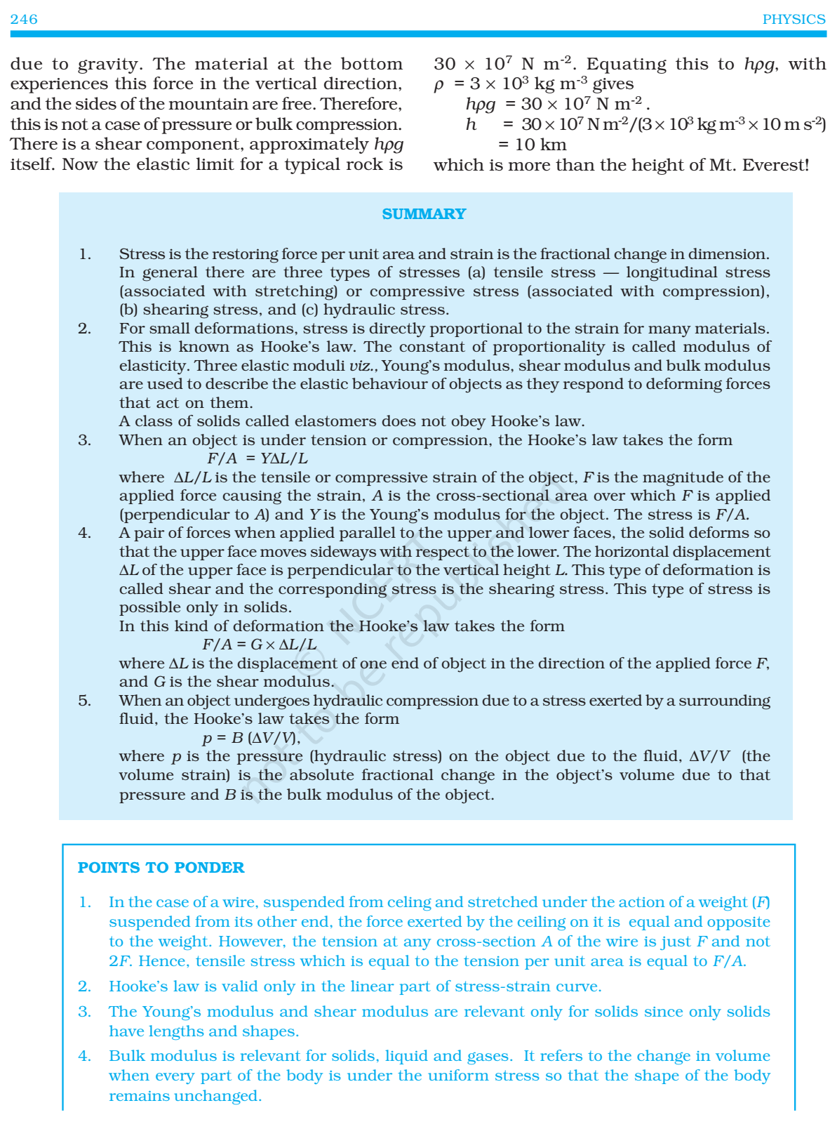 NCERT Book Class 11 (Physics) Chapter 9 Mechanical Properties Of Solids
