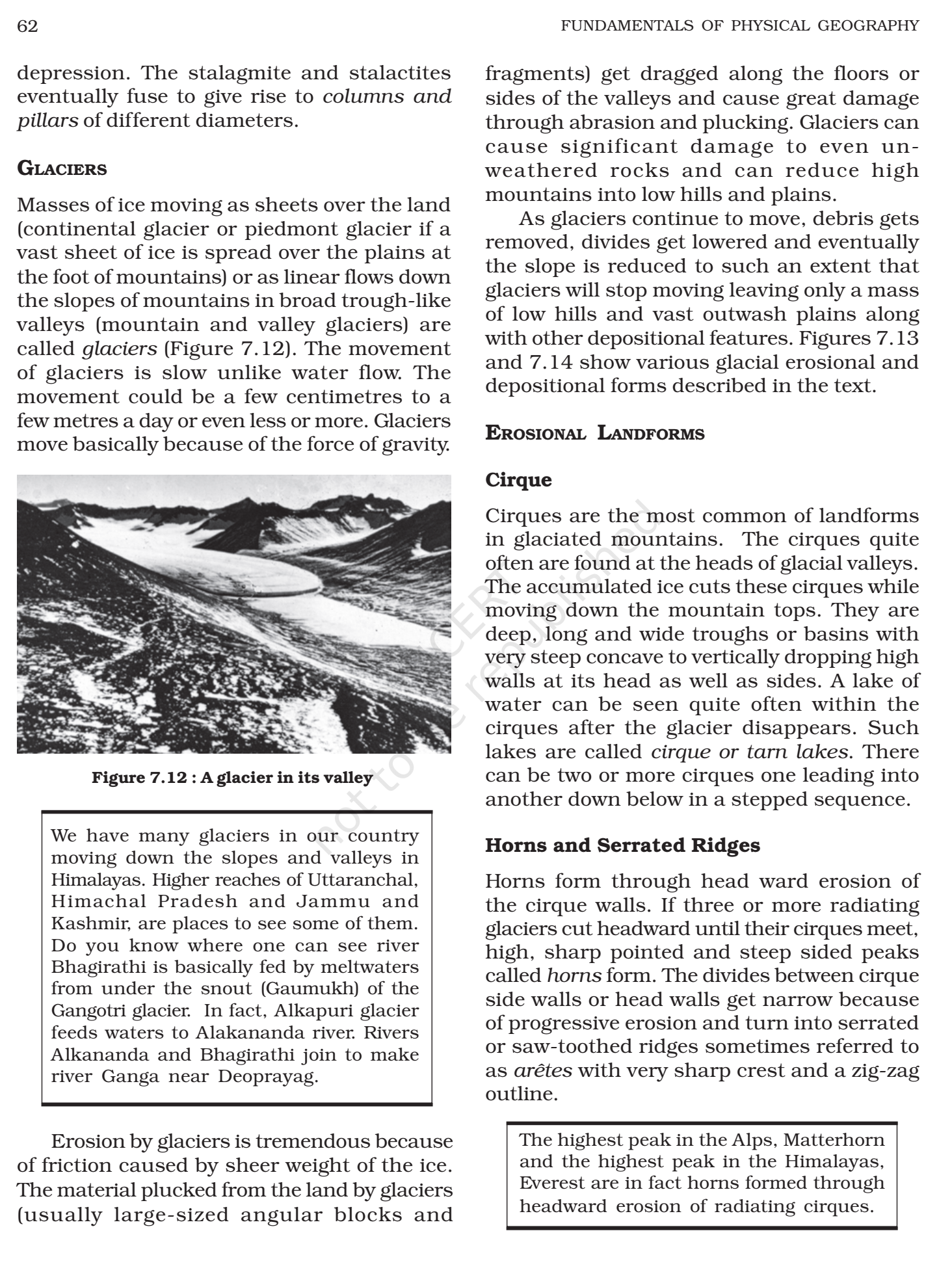 NCERT Book Class 11 (Geography) Chapter 7 Landforms and their Evolution