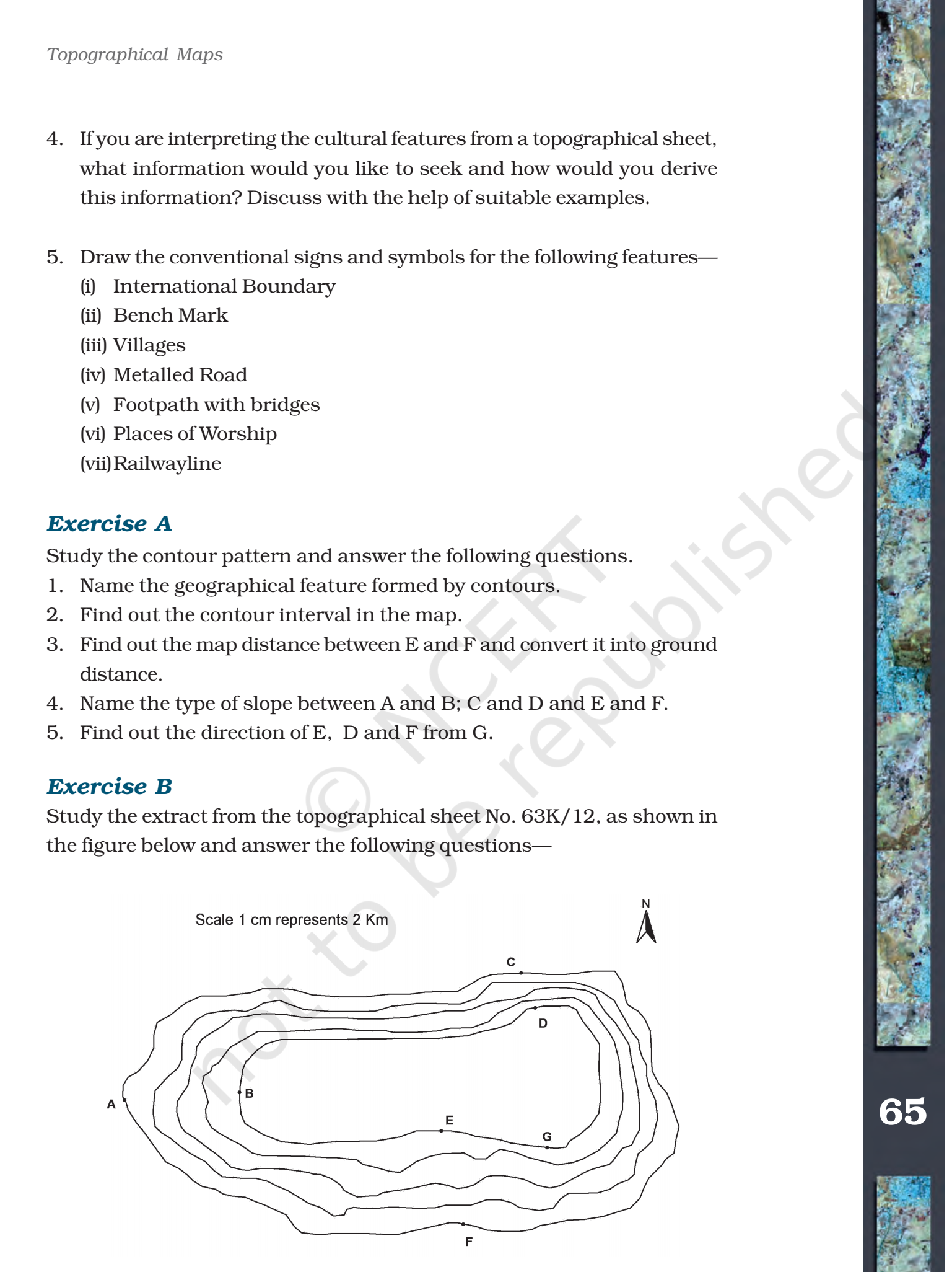 NCERT Book Class 11 (Geography) Chapter 5 Topographical Maps