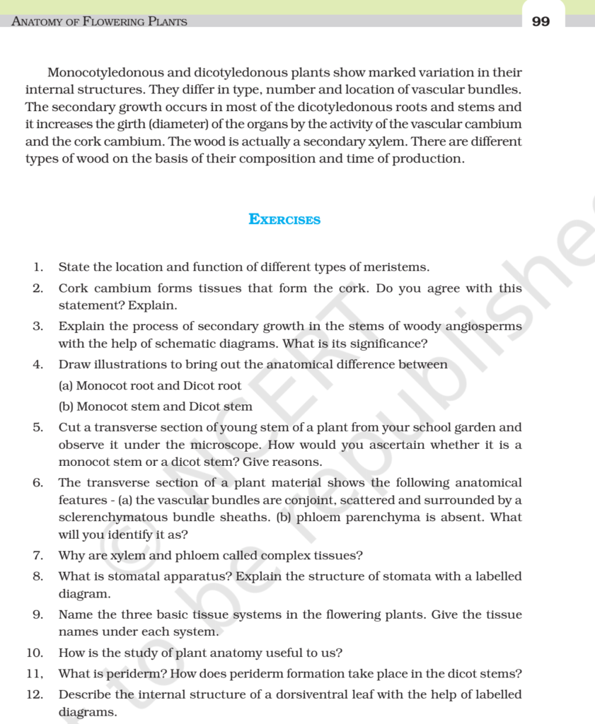 case study questions class 11 biology chapter 6