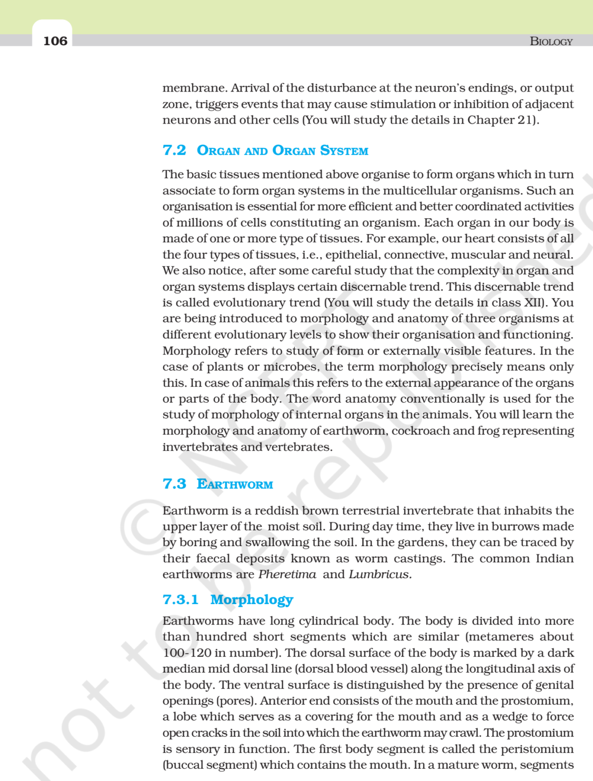 NCERT Book Class 11 (Biology) Chapter 7 Structural Organisation in ...