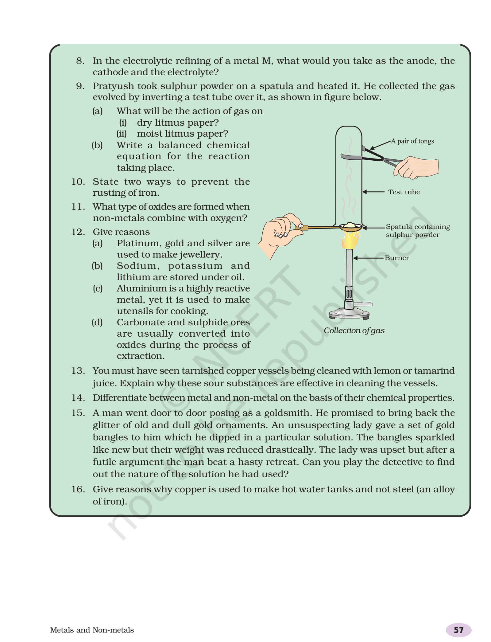 NCERT Book Class 10 (Science) Chapter 3 Metals and Non-metals.