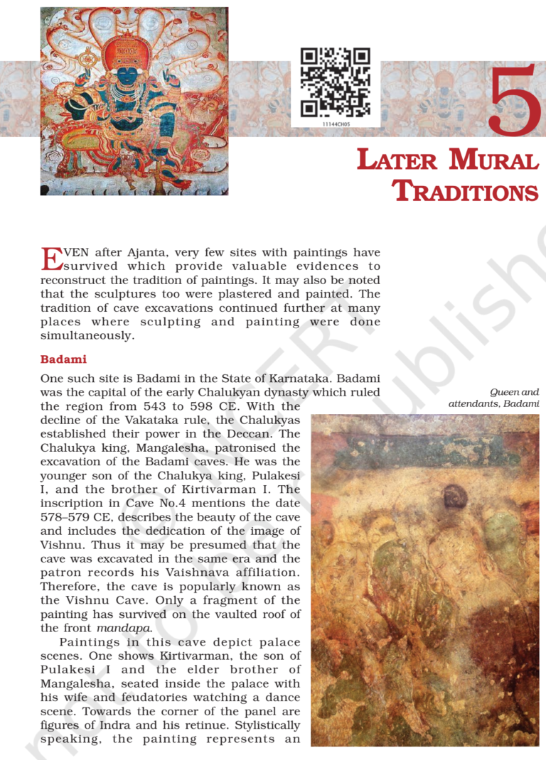 Ncert Book Class Fine Art Chapter Later Mural Traditions