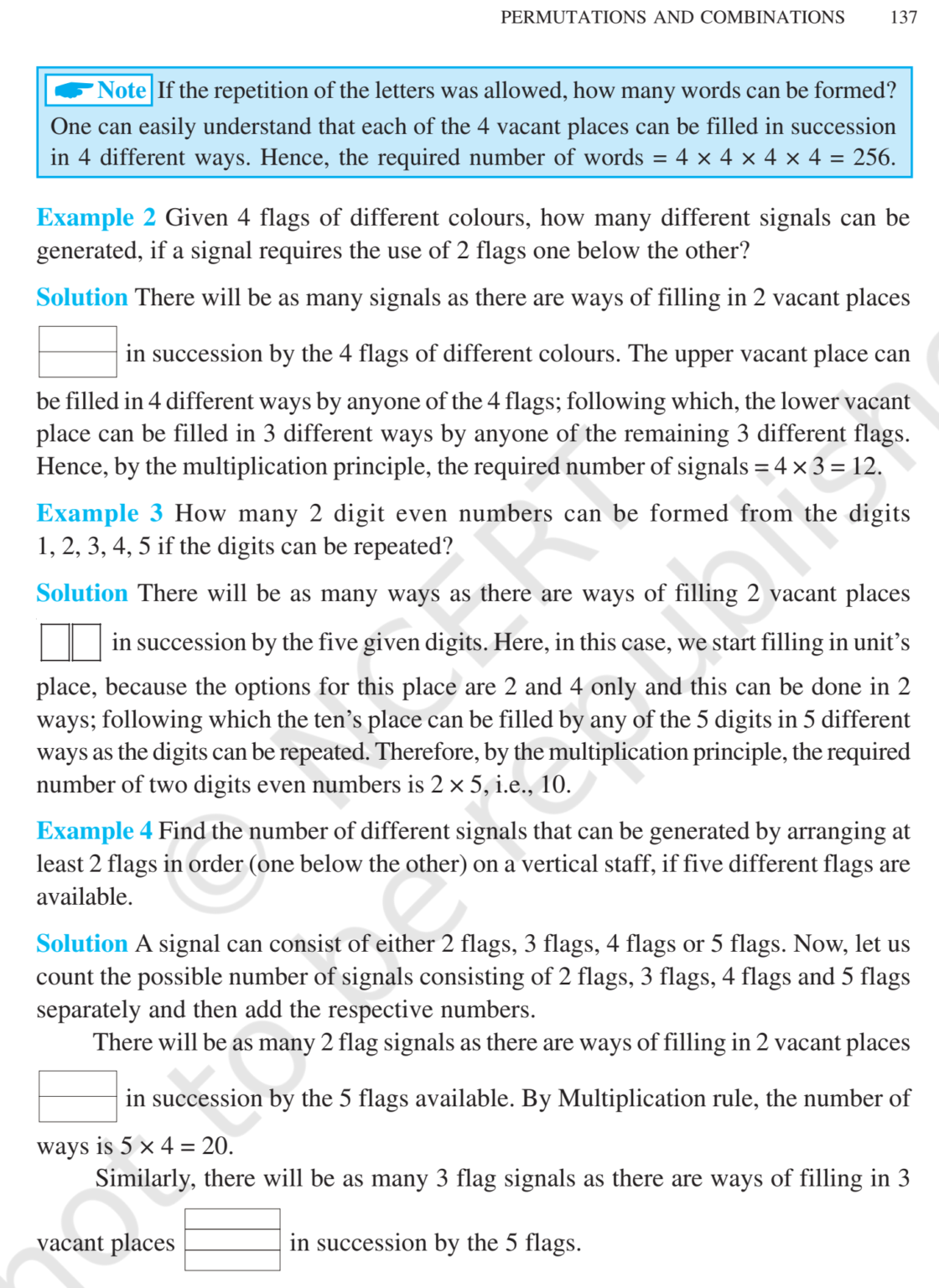 NCERT Book Class 11 (Maths) Chapter 7 PERMUTATIONS AND COMBINATIONS