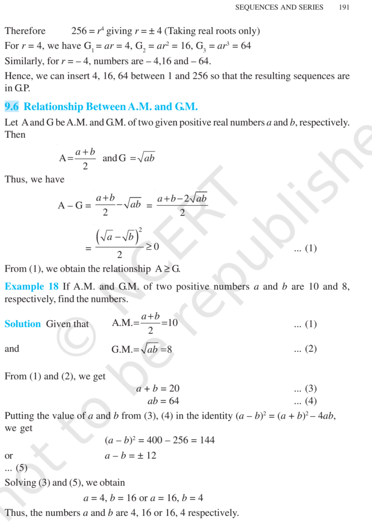 NCERT Book Class 11 (Maths) Chapter 9 SEQUENCES AND SERIES