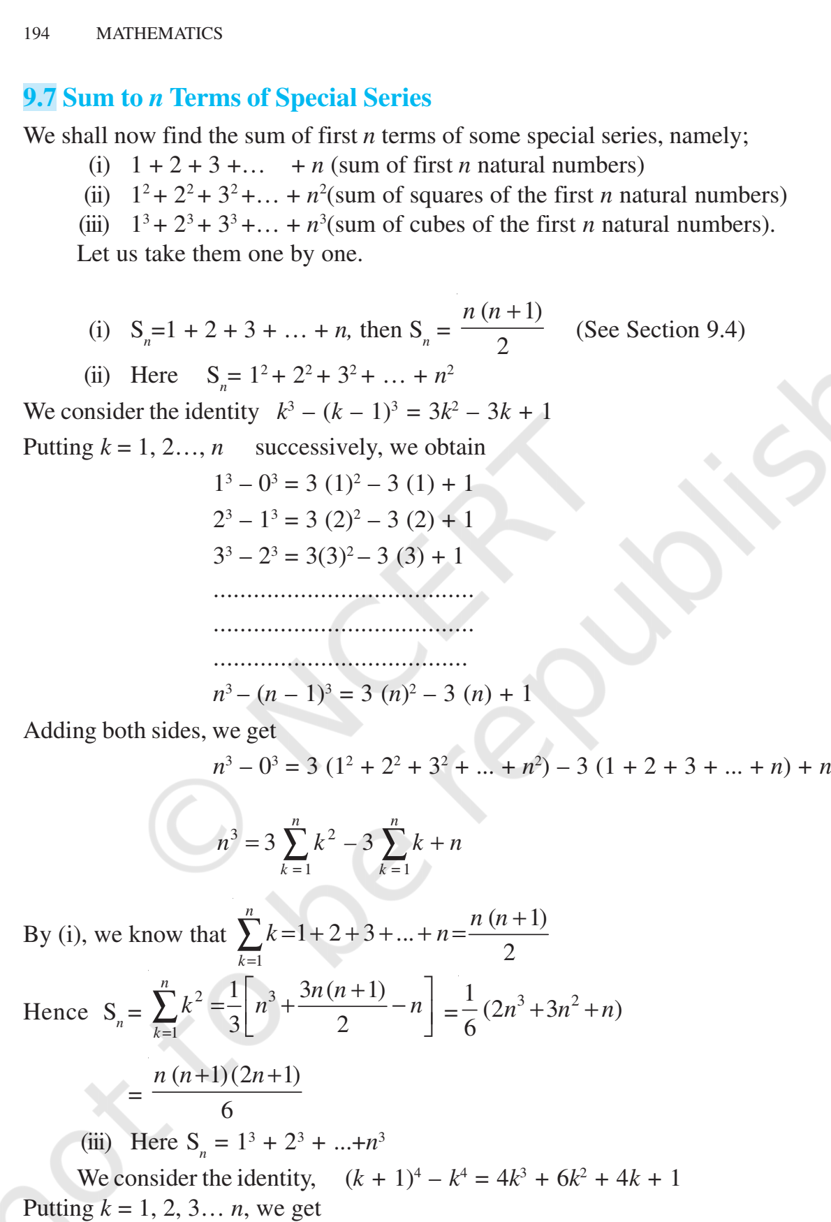 NCERT Book Class 11 (Maths) Chapter 9 SEQUENCES AND SERIES