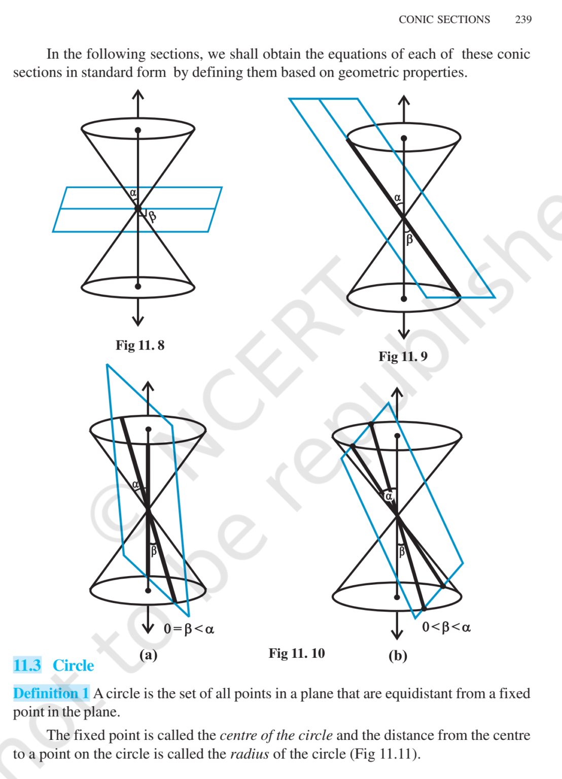 class 11 maths conic sections ncert pdf