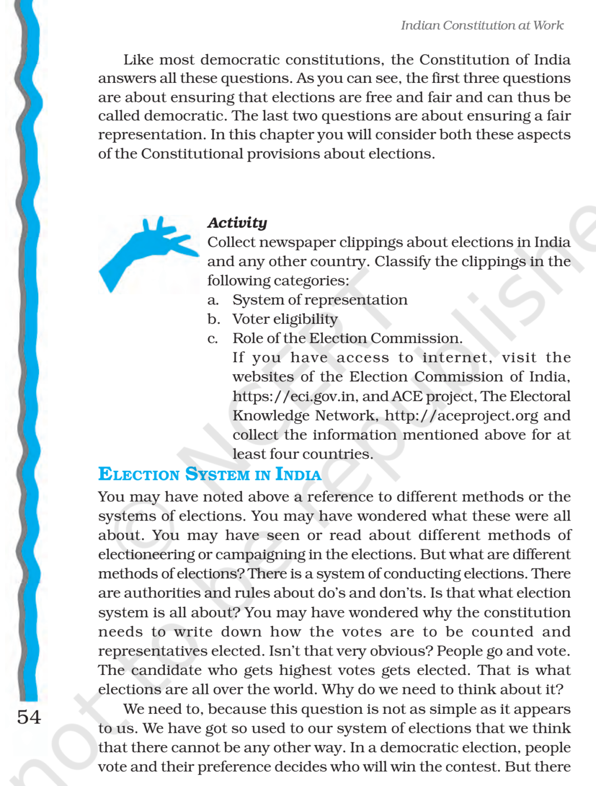 NCERT Book Class 11 (Political Science) Chapter 3 Election And ...