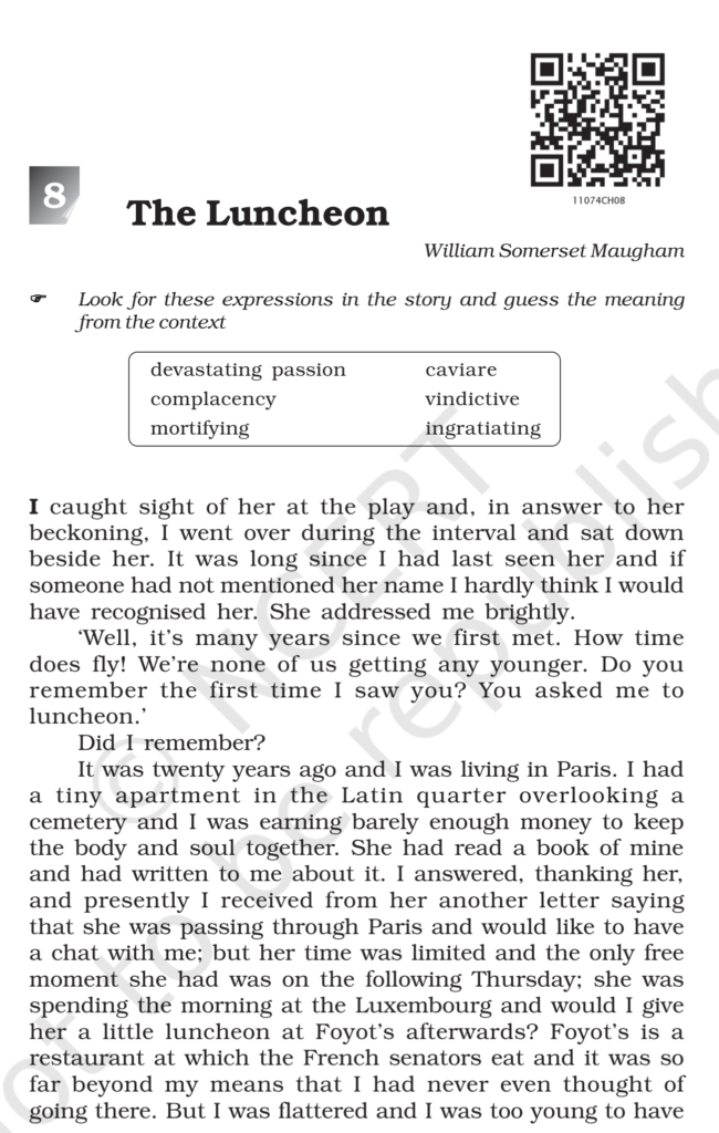 ncert-book-class-11-english-chapter-8-the-luncheon