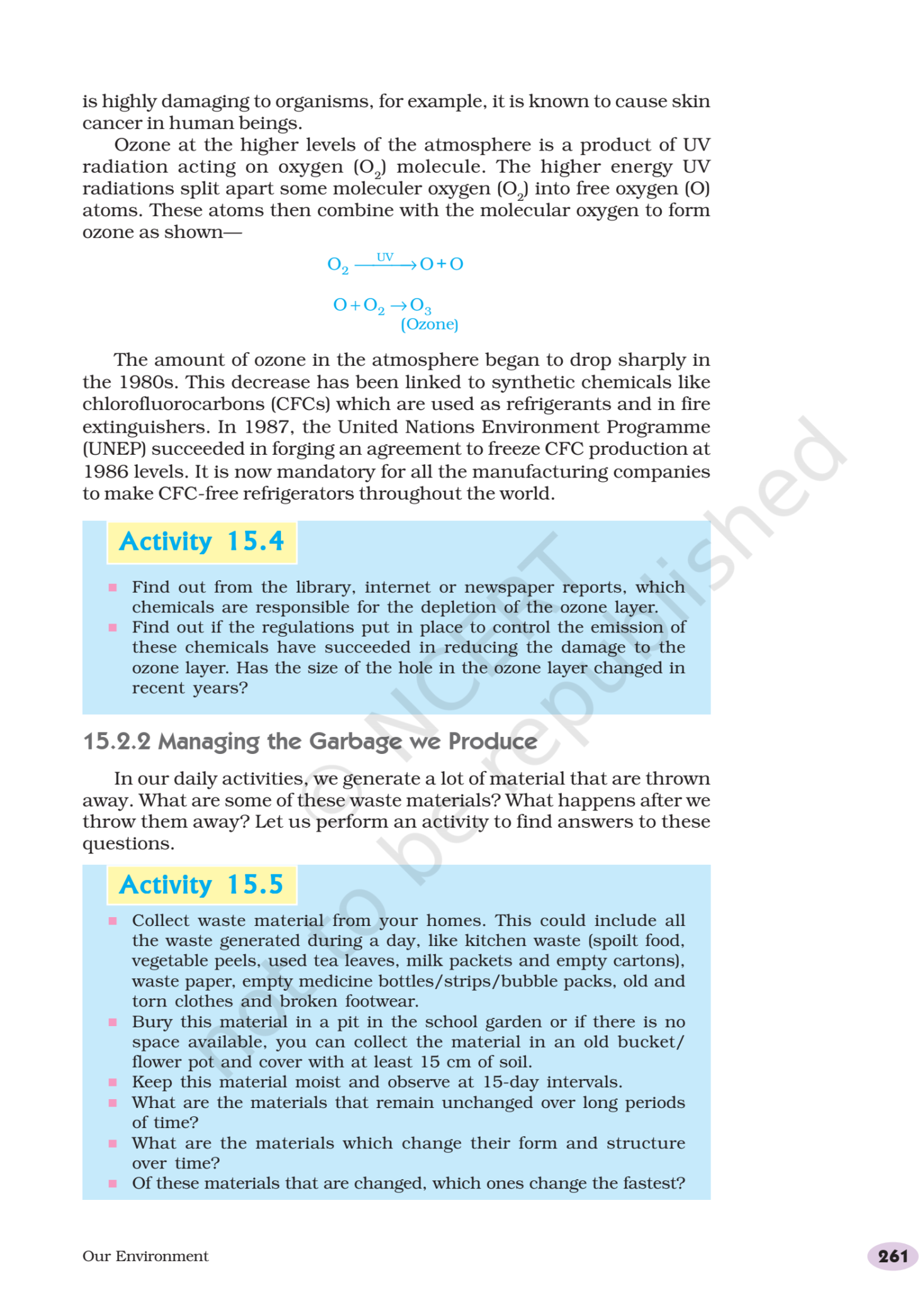 Ncert Book Class 10 Science Chapter 15 Our Environment 