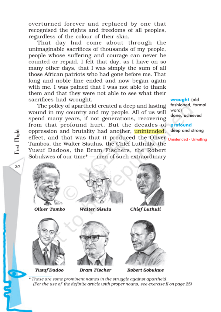 NCERT Book Class 10 English Chapter 2 Nelson Mandela Long Walk To 