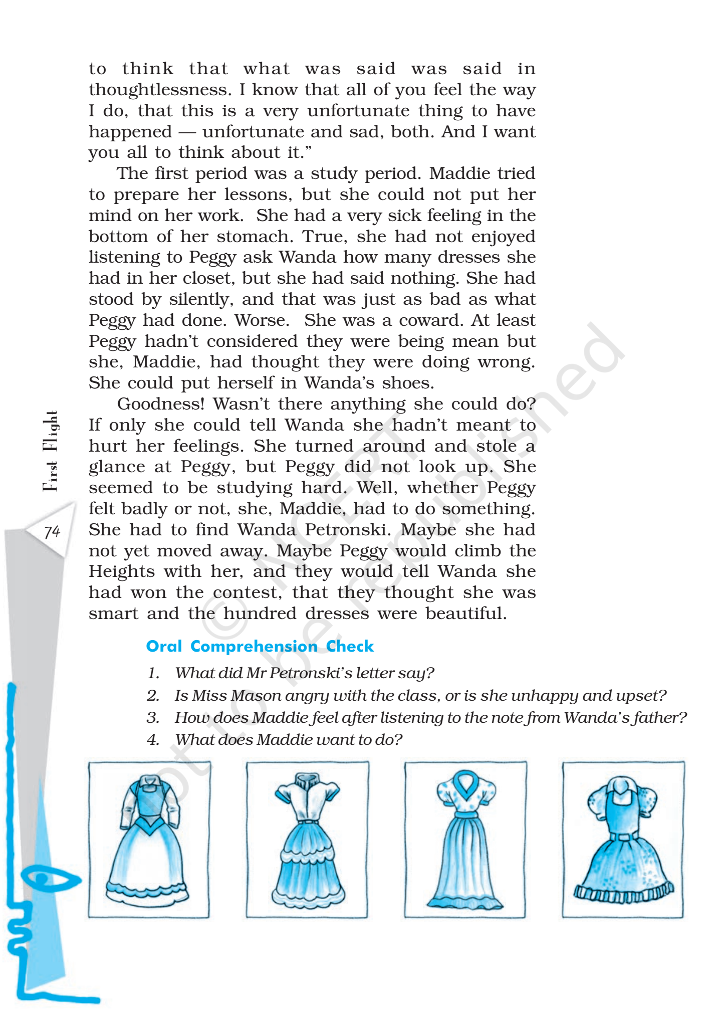 NCERT Book Class 10 (English) Chapter 6 The Hundred Dresses – II