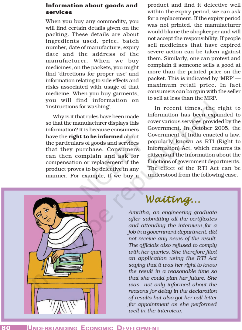 NCERT Book Class 10 Social Science Economics Chapter 5 Consumer Rights