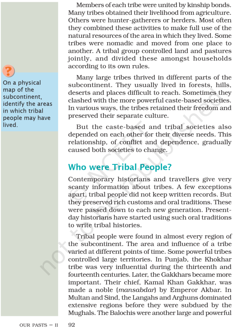 NCERT Books For Class 7 Social Science (History) Tribes , Nomads ...