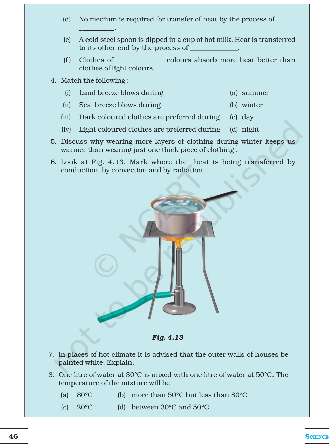 case study questions for class 7 science heat