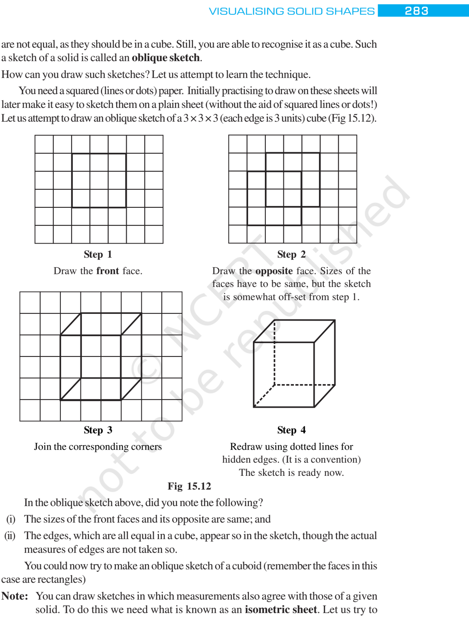 NCERT Book For Class 7 Maths Visualising Solid Shapes