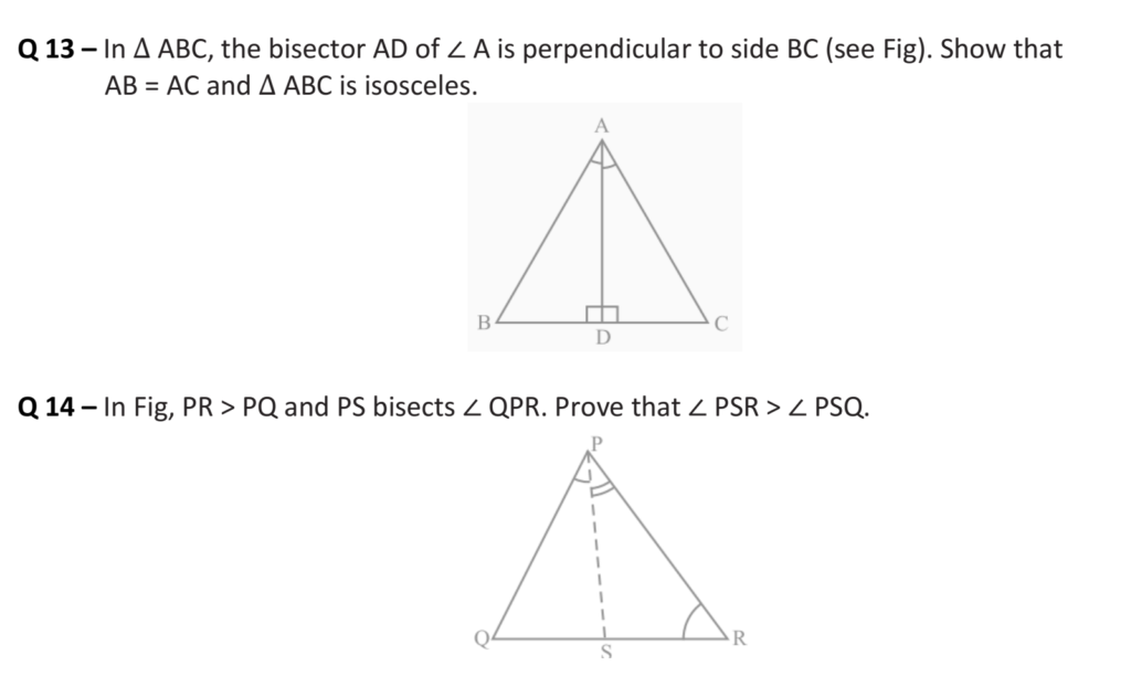 Triangles For Class 9 Important Question