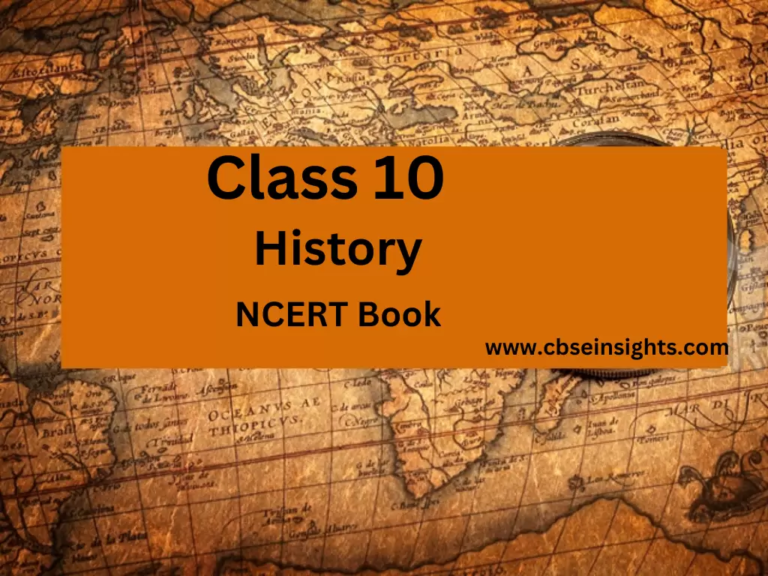 Class 10 Ncert History Book